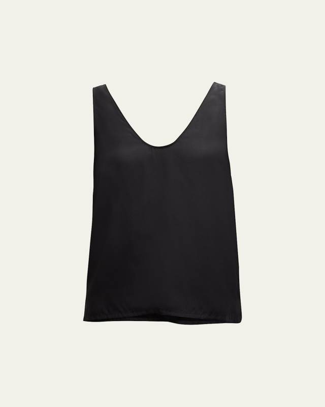 V-Neck Silk Charmeuse Cami